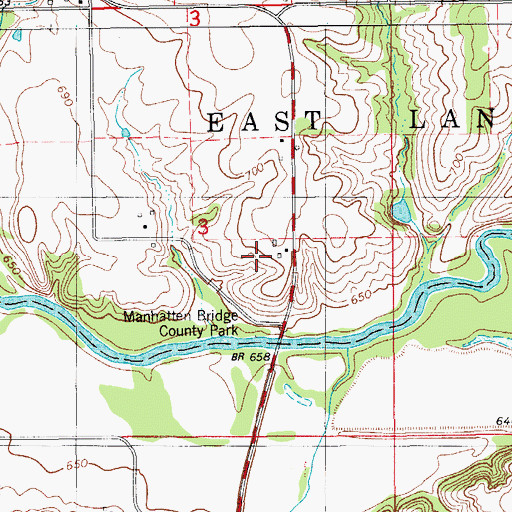 Topographic Map of Wimer's Mills Post Office (historical), IA