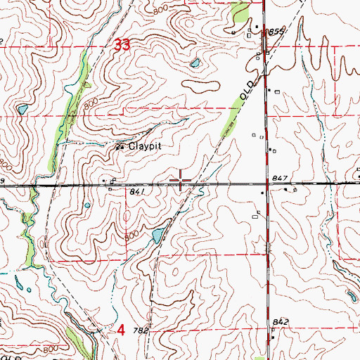 Topographic Map of Milan (historical), IA