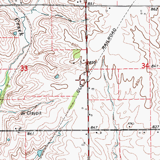 Topographic Map of Cory (historical), IA