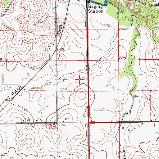 Topographic Map of Dumonts' Museum of Dreamworld Collectibles, IA