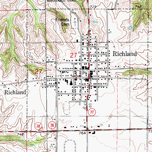 Topographic Map of Trinity Friends Church, IA