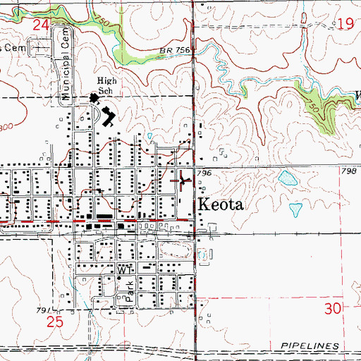 Topographic Map of Maplewood Manor, IA