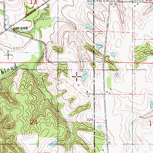 Topographic Map of Rocky Run Cemetery, IA