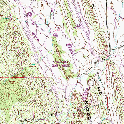 Topographic Map of Arrowhead Golf Course, CO
