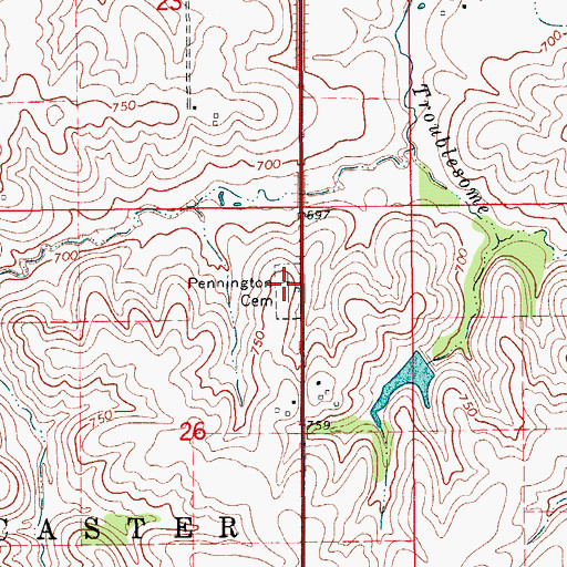 Topographic Map of Achilles Rogers Historical Marker, IA