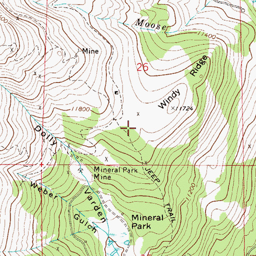 Topographic Map of Bristle Cone Pine Scenic Area, CO