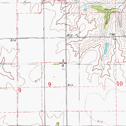 Topographic Map of Bellville (historical), IA