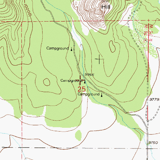 Topographic Map of Jefferson Boundary Picnic Area, CO