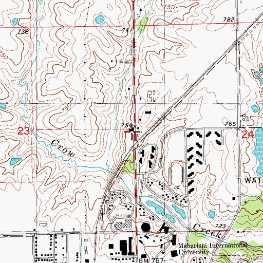 Topographic Map of Reiff Grain and Feed Incorporated Elevator, IA