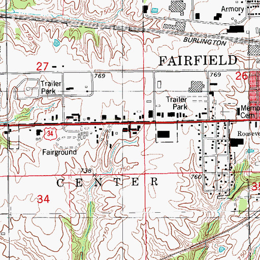 Topographic Map of Wolfe Clinic Eye Center, IA