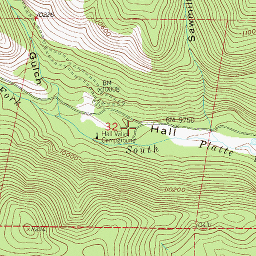 Topographic Map of Hand Cart Picnic Area, CO