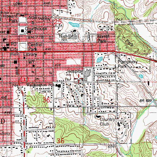 Topographic Map of Medical Arts Clinic, IA