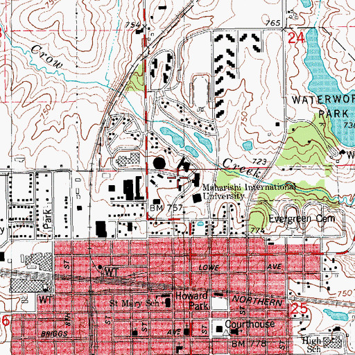 Topographic Map of Ted Dreier Building, IA