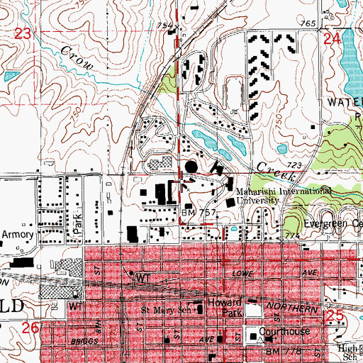 Topographic Map of McLaughlin Computer Science Center, IA
