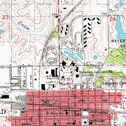 Topographic Map of Yagyavalkya Learning Center (historical), IA