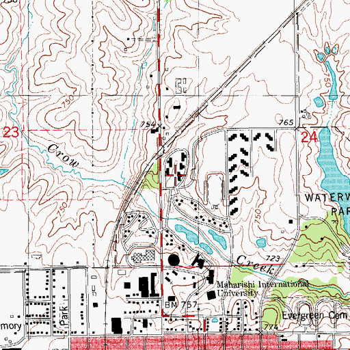 Topographic Map of High Rise 140, IA