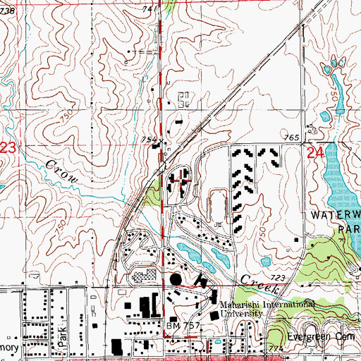 Topographic Map of High Rise 141, IA
