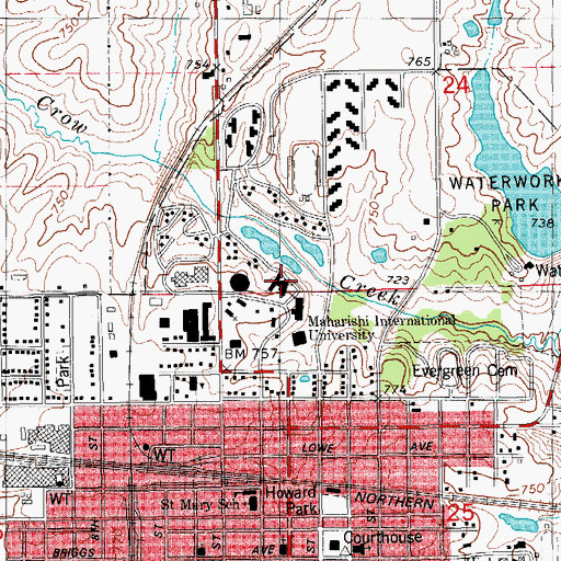 Topographic Map of Annapurna Dining Hall, IA