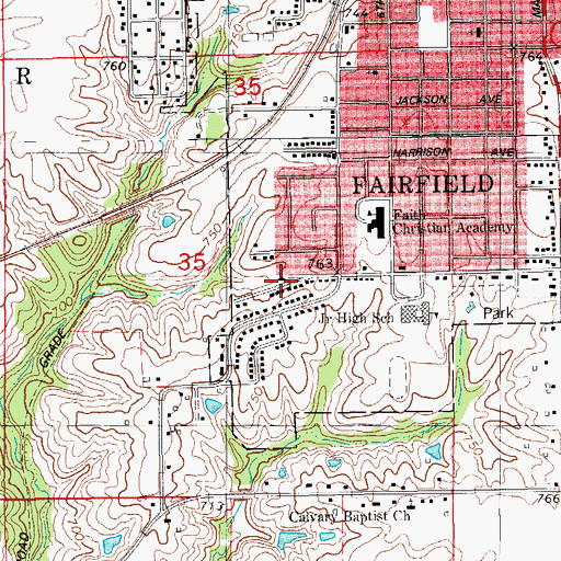 Topographic Map of Faith Baptist Church, IA