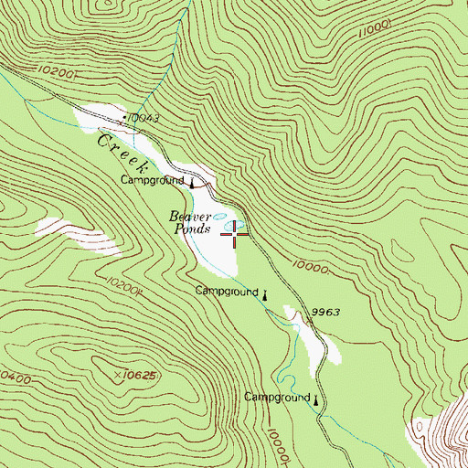 Topographic Map of Beaver Ponds Picnic Area, CO