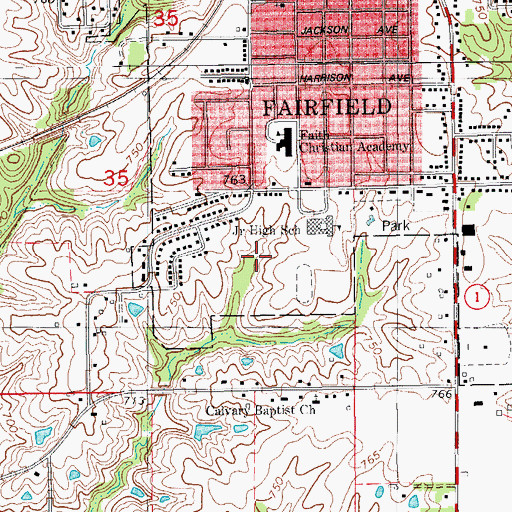 Topographic Map of Southwood Park, IA
