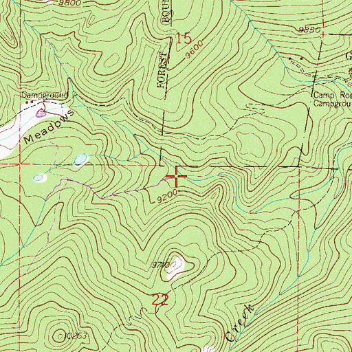 Topographic Map of Beartrack Creek, CO