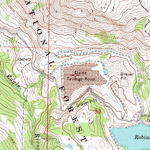 Topographic Map of Oxide Tailings Pond, CO