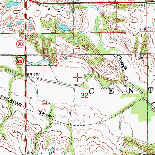 Topographic Map of Smith Cemetery, IA