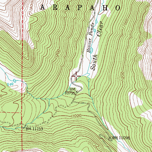 Topographic Map of Guanella Pass Campground, CO