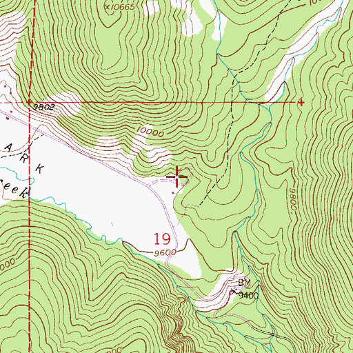 Topographic Map of Burning Bear Campground, CO