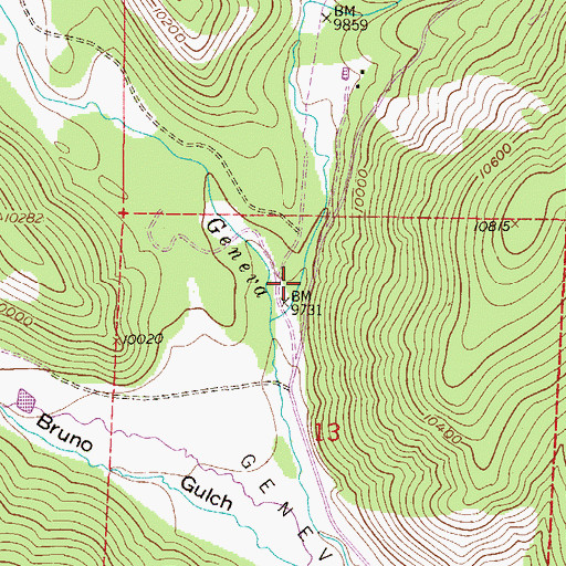 Topographic Map of Duck Creek Picnic Area, CO