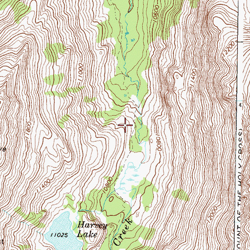 Topographic Map of Holy Cross Wilderness, CO