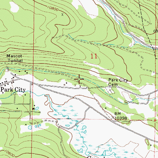 Topographic Map of Mosquito Creek Ditch, CO
