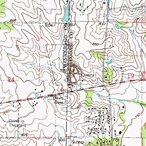 Topographic Map of State Street Mine, IL