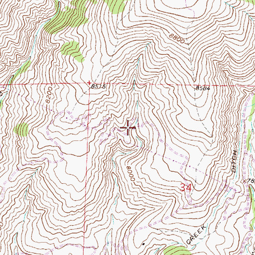 Topographic Map of Dead Buck Reservoir, CO