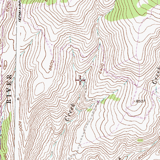 Topographic Map of Spring Creek Number Two Reservoir, CO