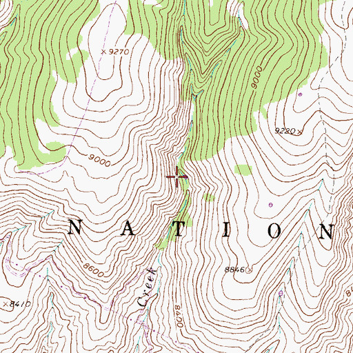 Topographic Map of Lower Beard Number One Reservoir, CO