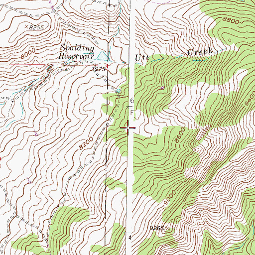 Topographic Map of Alex Spring Reservoir, CO