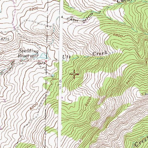 Topographic Map of Ute Spring Reservoir, CO