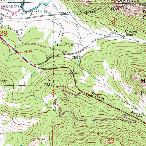 Topographic Map of Park Hill Obervation Site, CO