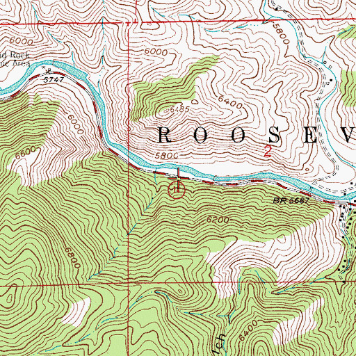 Topographic Map of Poudre Rest Area, CO