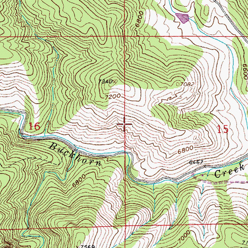 Topographic Map of Buckhorn Canyon Campground, CO
