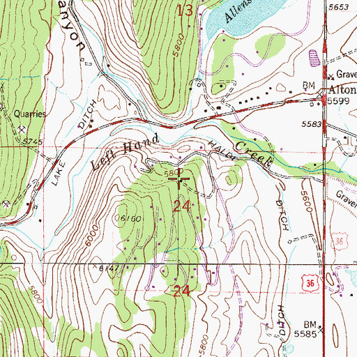 Topographic Map of Crestview Estates, CO