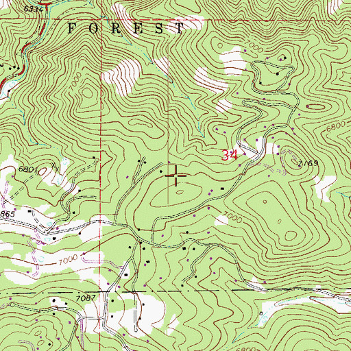 Topographic Map of Lazy Acres, CO