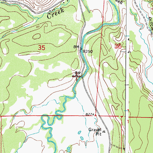 Topographic Map of Freewater Bridge Fisherman Parking, CO