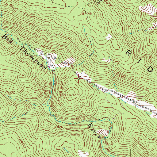 Topographic Map of Dunraven Trailhead, CO