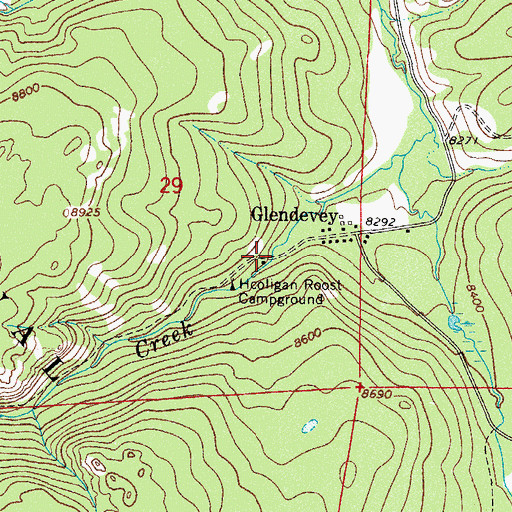 Topographic Map of Link McIntyre Trailhead, CO