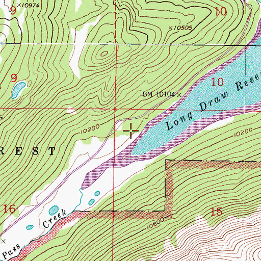 Topographic Map of Grand View Campground, CO