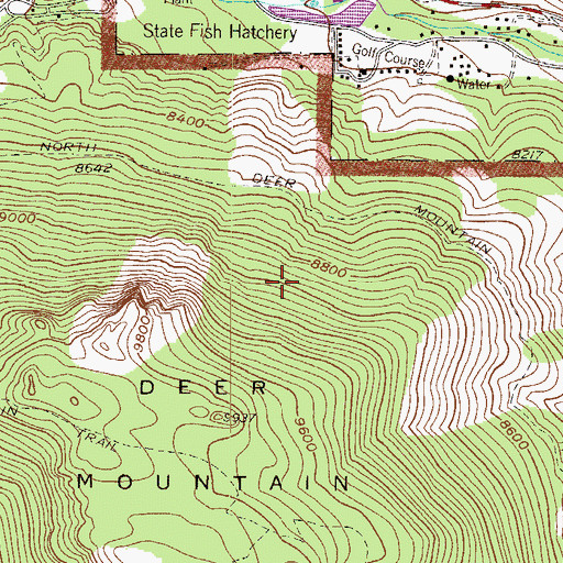 Topographic Map of Fall River Estates Subdivision, CO