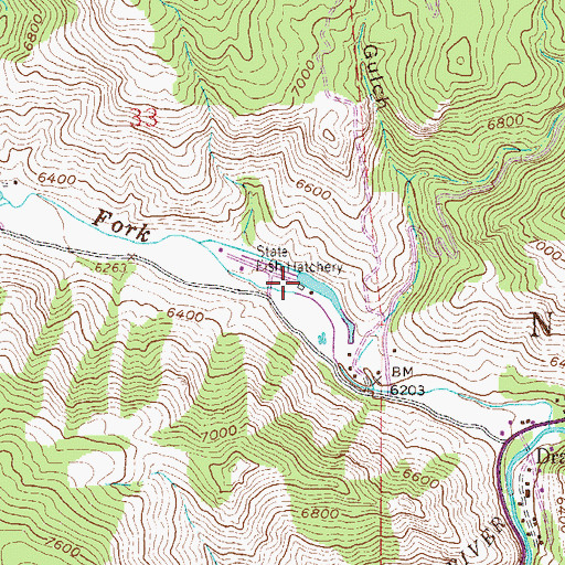 Topographic Map of Colorado State Fish Hatchery, CO